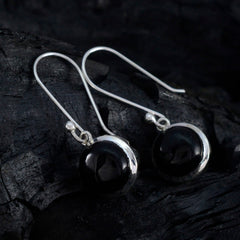Black-Onyx-Korean-Autumn-multiple-Dangle-Black-Sterling-Silver-Earring