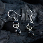 Black-Onyx-Japanese-Micaela-multiple-Dangle-Black-Silver-Earring