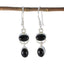Black-Onyx-Japanese-Micaela-multiple-Dangle-Black-Silver-Earring