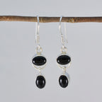 Black-Onyx-Japanese-Micaela-multiple-Dangle-Black-Silver-Earring