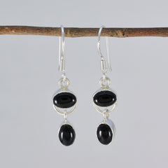 Black-Onyx-Japanese-Micaela-multiple-Dangle-Black-Silver-Earring
