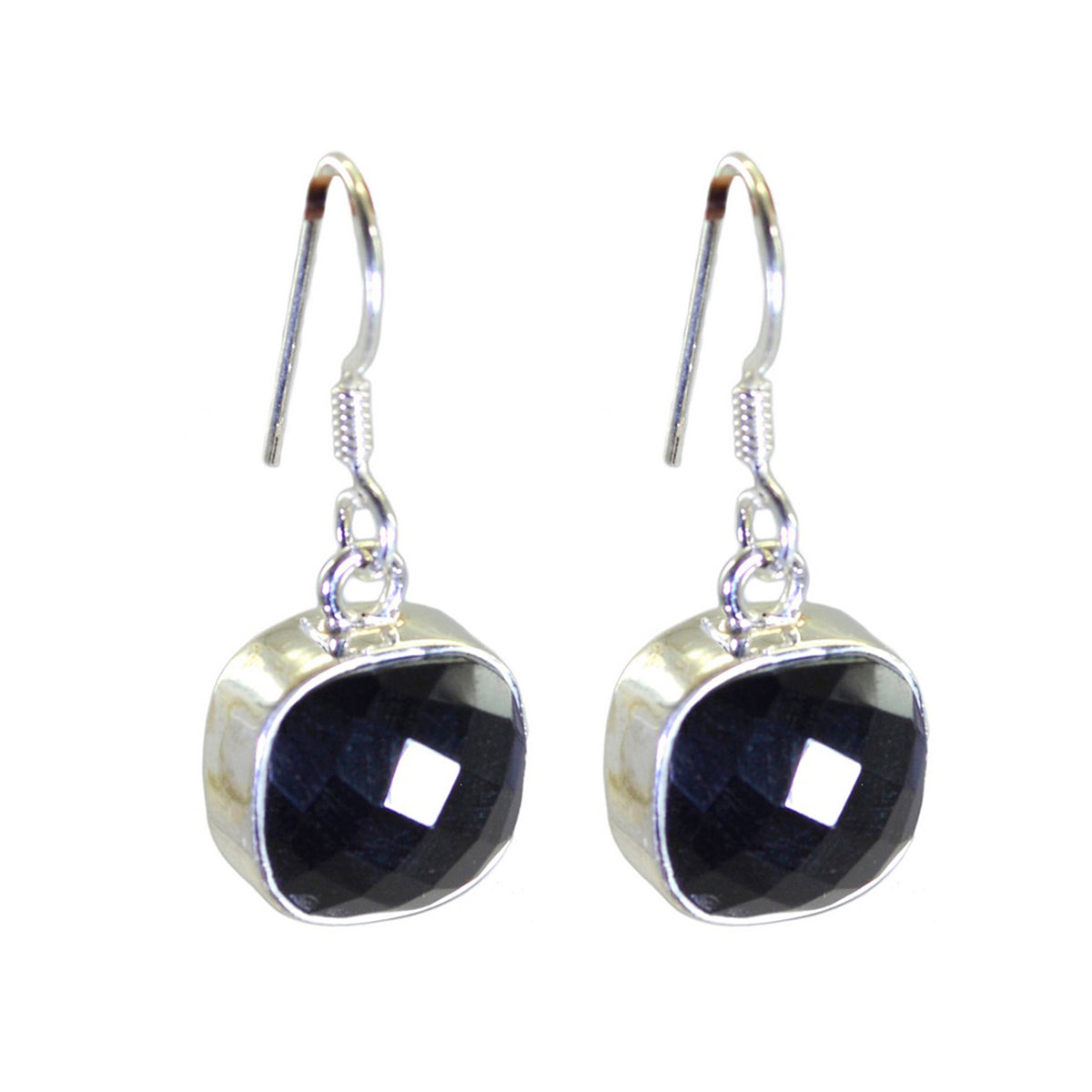 Black-Onyx-French-Hazel-multiple-Dangle-Black-925-Sterling-Silver-Earring Main image