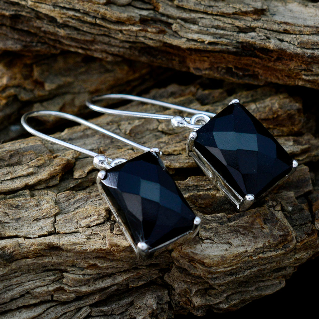 Black-Onyx-Russian-Inès-Solitaire-Dangle-Black-Sterling-Silver-Earring