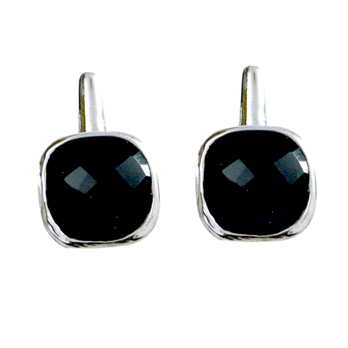 Black-Onyx-Moroccan-Isabel-Solitaire-Stud-Black-925-Sterling-Silver-Earring Image principale du produit