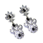 Black-Onyx-Indian-Aisha-multiple-Stud-Black-Silver-Earring