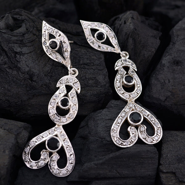 Black-Onyx-Indian-Ananya-multiple-Stud-Black-Sterling-Silver-Earring