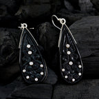 Black-Onyx-Indian-Angel-multiple-Dangle-Black-92.5-Silver-Earring