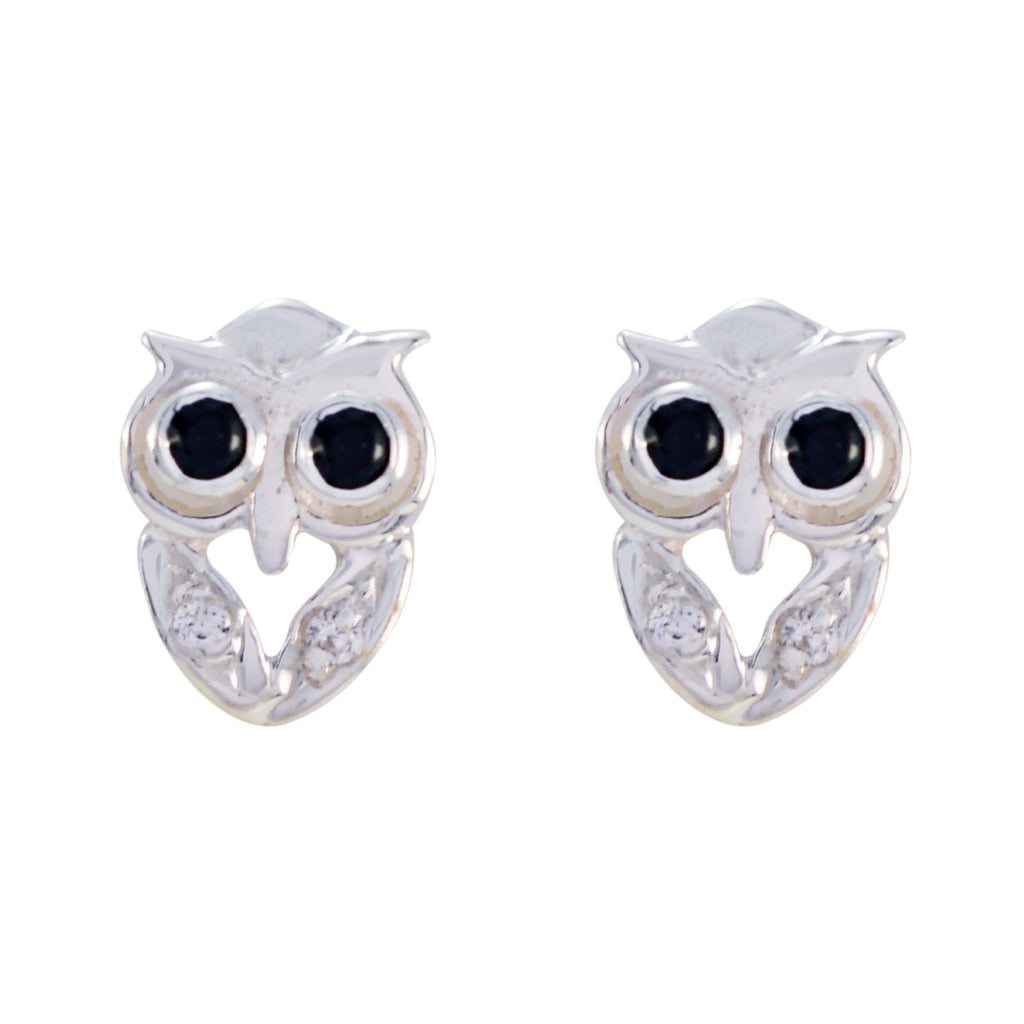 Black-Onyx-Turkish-Grace-multiple-Stud-Black-Silver-Earring