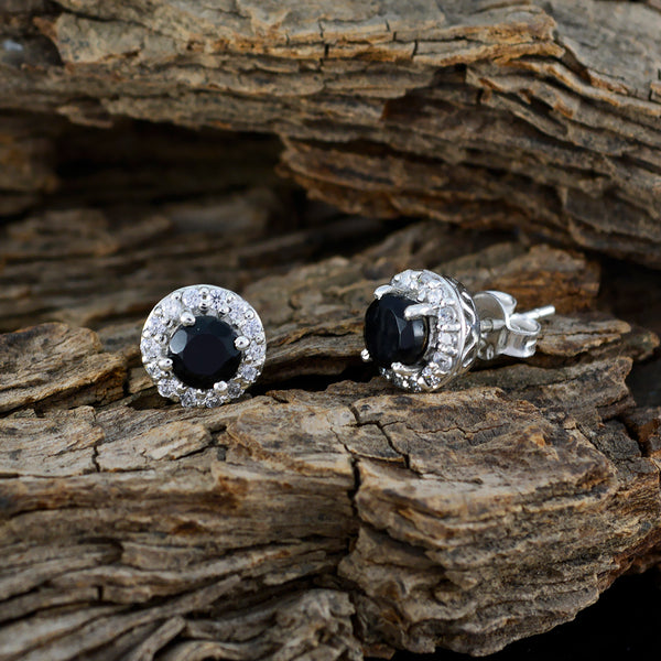 Black-Onyx-American-Isabelle-multiple-Stud-Black-92.5-Silver-Earring