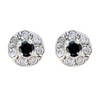 Black-Onyx-Middle-Eastern-Carolina-multiple-Stud-Black-Silver-Earring