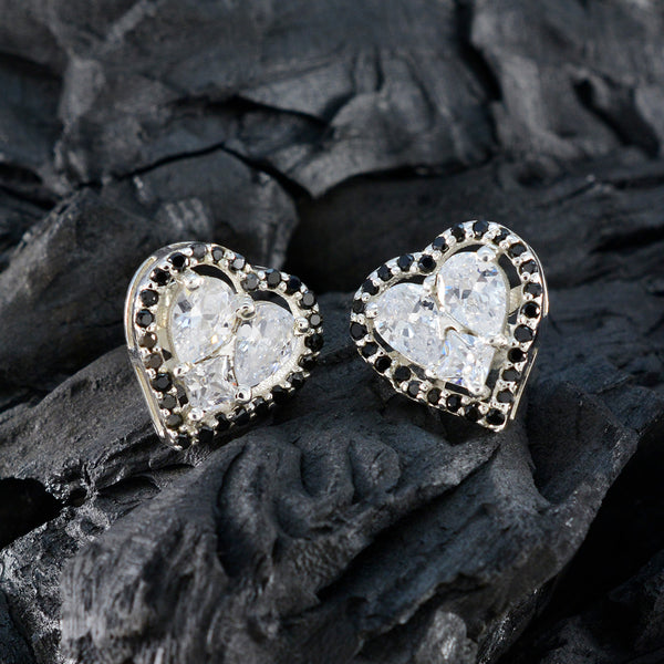 Black-Onyx-Russian-Teresa-multiple-Stud-Black-925-Silver-Earring