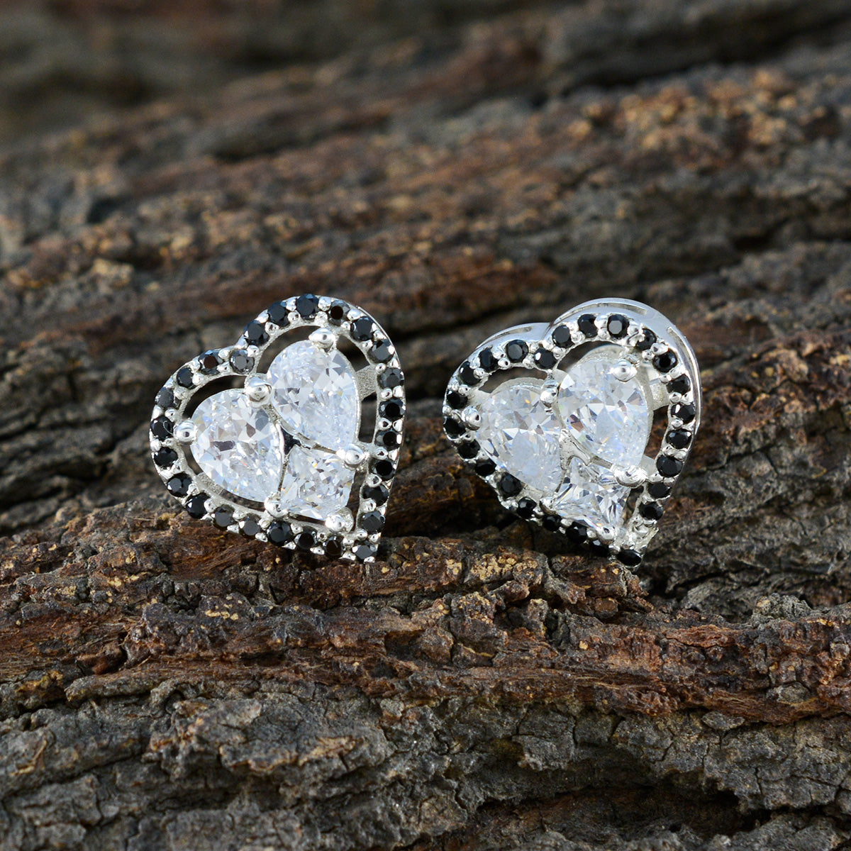 Black-Onyx-Russian-Teresa-multiple-Stud-Black-925-Silver-Earring