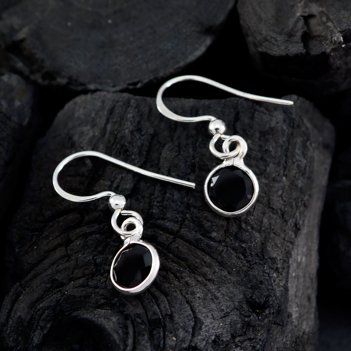 Black-Onyx-Italian-Julia-multiple-Dangle-Black-92.5-Silver-Earring