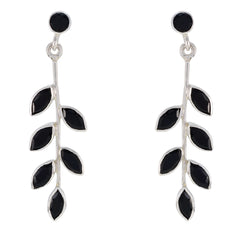 Black-Onyx-Australian-Kennedy-multiple-Stud-Black-925-Silver-Earring