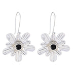 Black-Onyx-Russian-Lily-Solitaire-Dangle-Black-Sterling-Silver-Earring