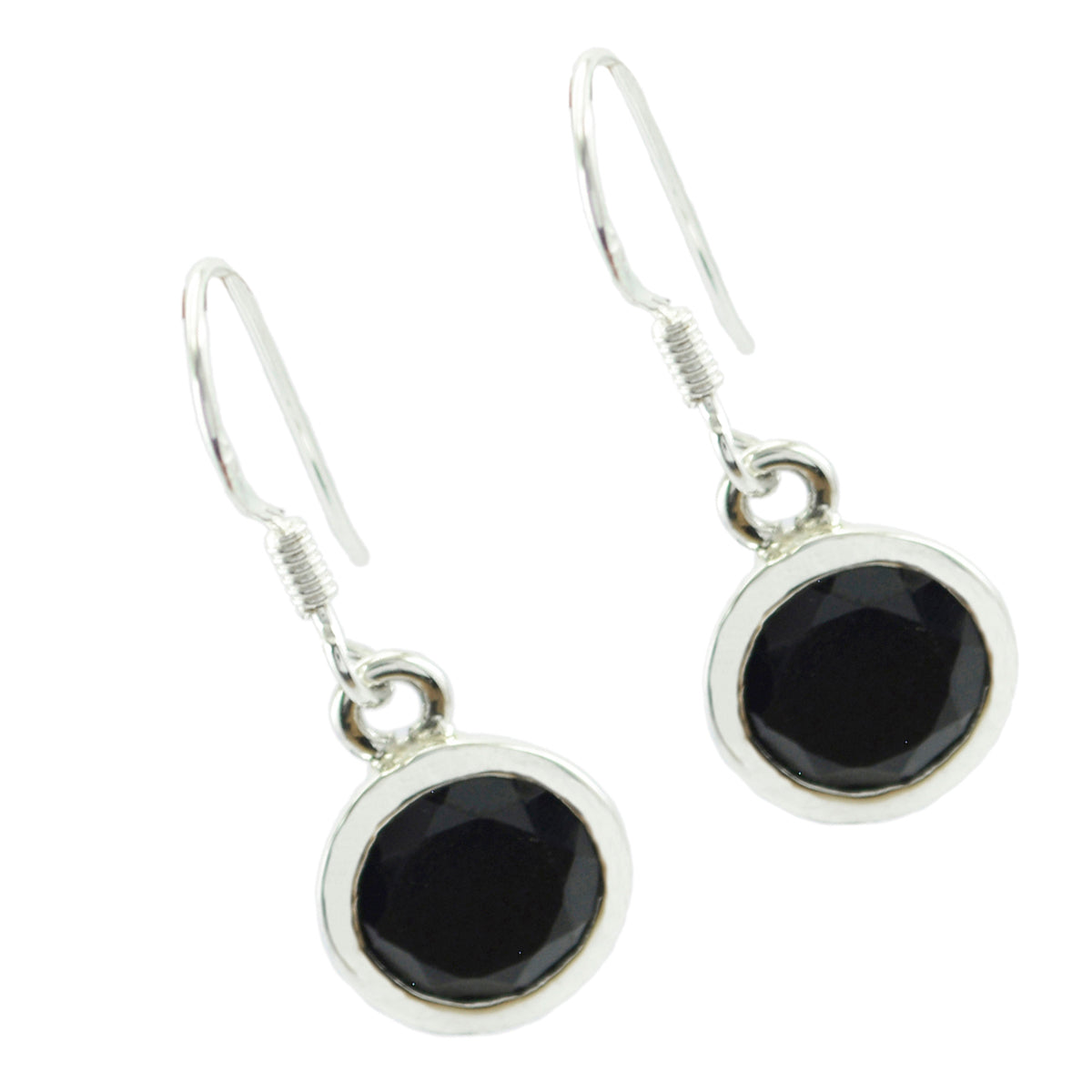 Black-Onyx-Moroccan-Lucia-Solitaire-Dangle-Black-Silver-Earring
