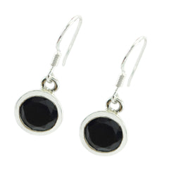 Black-Onyx-Moroccan-Lucia-Solitaire-Dangle-Black-Silver-Earring