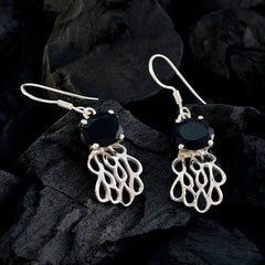 Black-Onyx-Egyptian-Lucy-Solitaire-Dangle-Black-925-Sterling-Silver-Earring
