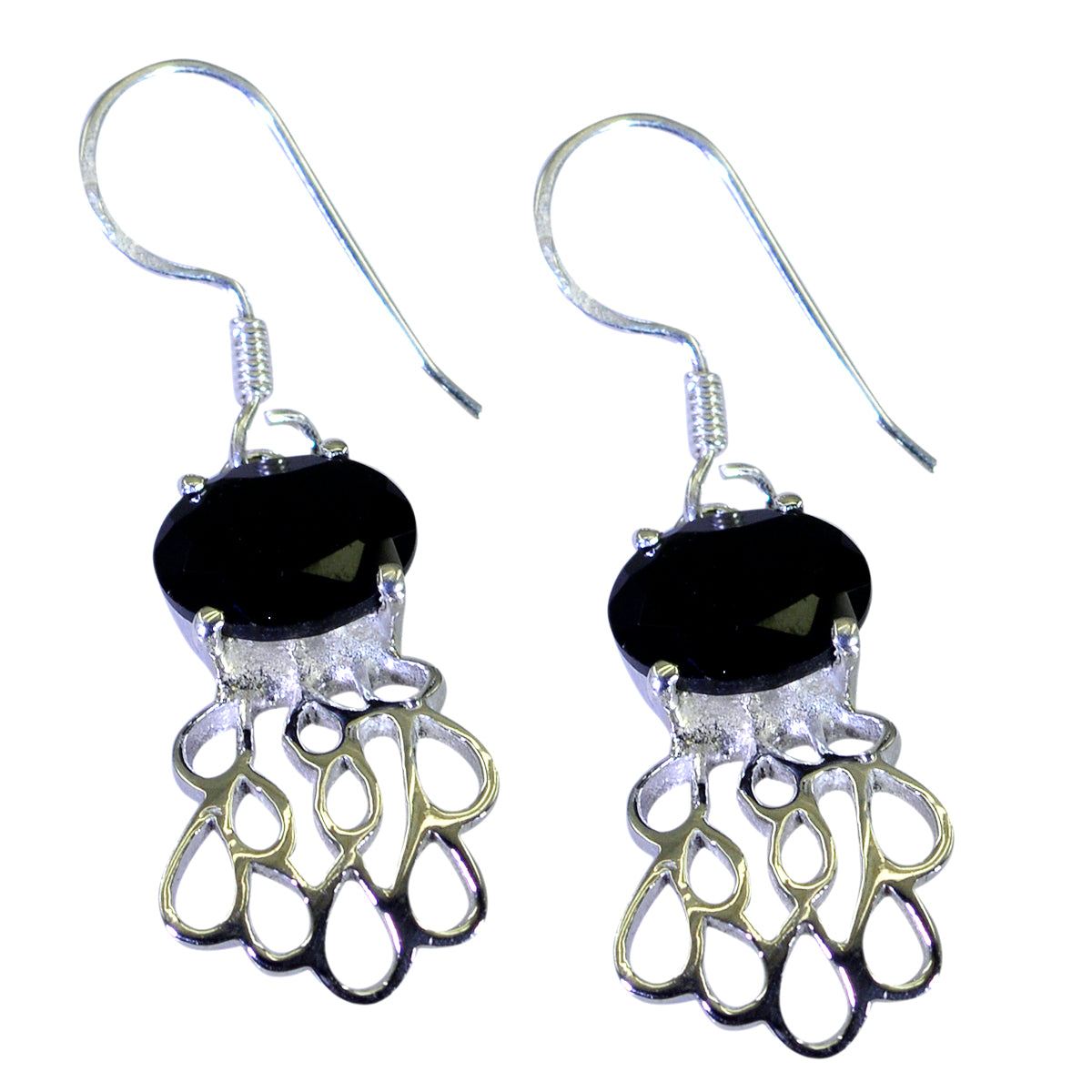 Black-Onyx-Egyptian-Lucy-Solitaire-Dangle-Black-925-Sterling-Silver-Earring