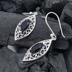 Black-Onyx-American-Luna-Solitaire-Dangle-Black-925-Sterling-Silver-Earring