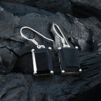 Black-Onyx-Japanese-Mathilde-Solitaire-Dangle-Black-925-Silver-Earring