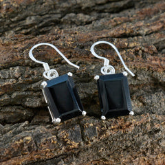 Black-Onyx-Japanese-Mathilde-Solitaire-Dangle-Black-925-Silver-Earring
