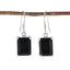 Black-Onyx-Japanese-Mathilde-Solitaire-Dangle-Black-925-Silver-Earring