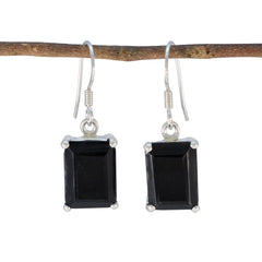 Black-Onyx-Japanese-Mathilde-Solitaire-Dangle-Black-925-Silver-Earring