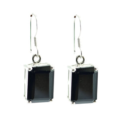 Black-Onyx-Japanese-Mathilde-Solitaire-Dangle-Black-925-Silver-Earring