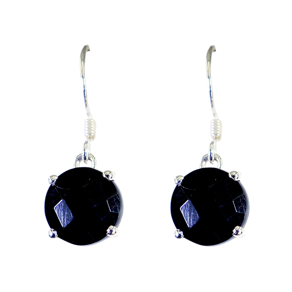 Black-Onyx-Italian-Mia-Solitaire-Dangle-Black-Sterling-Silver-Earring