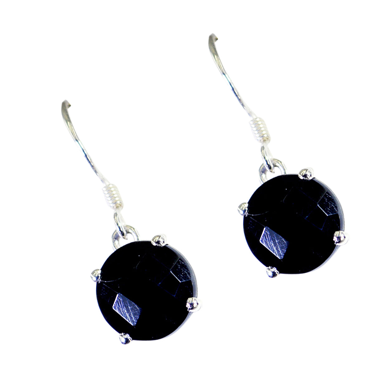 Black-Onyx-Italian-Mia-Solitaire-Dangle-Black-Sterling-Silver-Earring