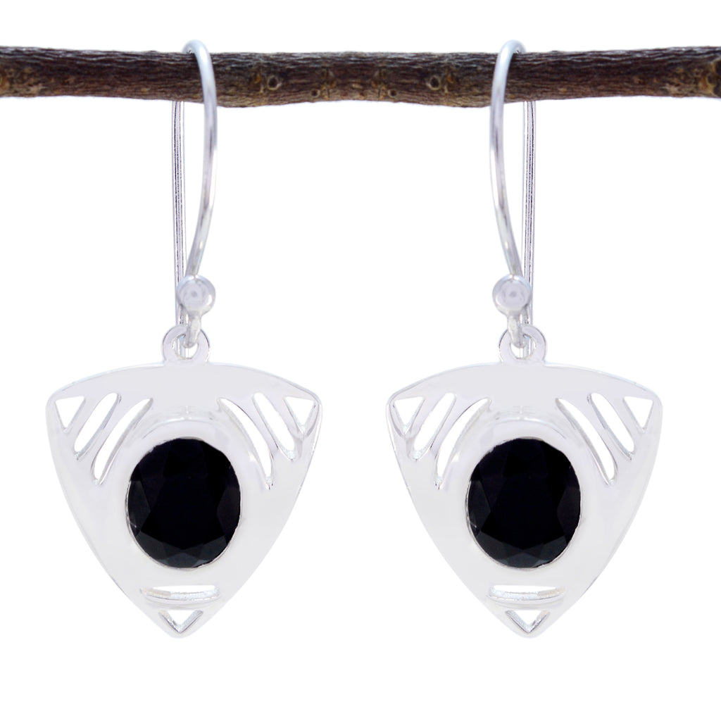 Black-Onyx-Spanish-Nora-Solitaire-Dangle-Black-92.5-Silver-Earring