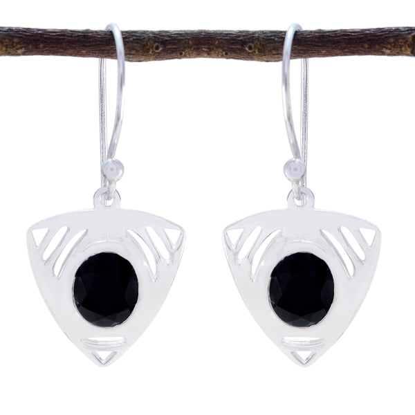 Black-Onyx-Spanish-Nora-Solitaire-Dangle-Black-92.5-Silver-Earring