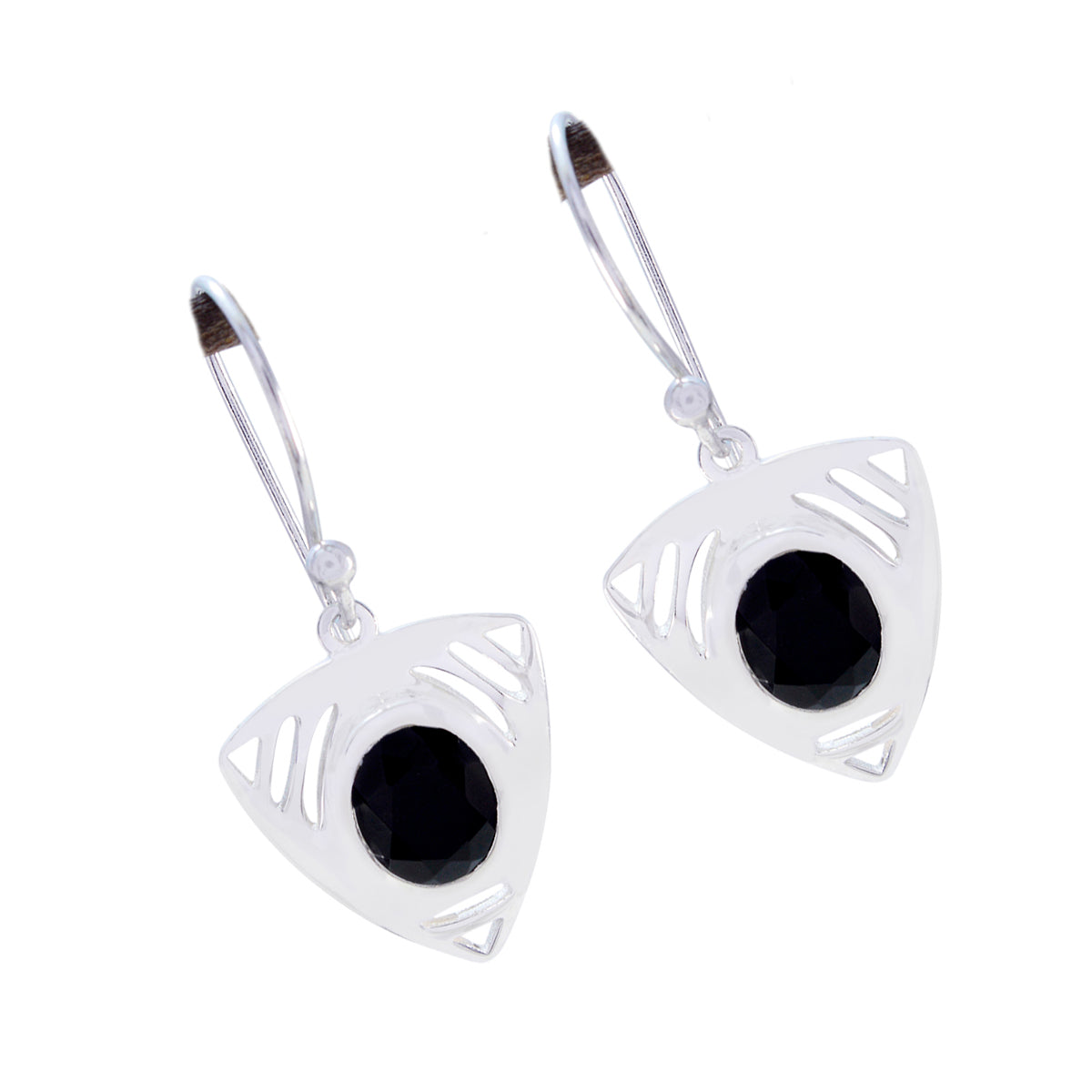Black-Onyx-Spanish-Nora-Solitaire-Dangle-Black-92.5-Silver-Earring