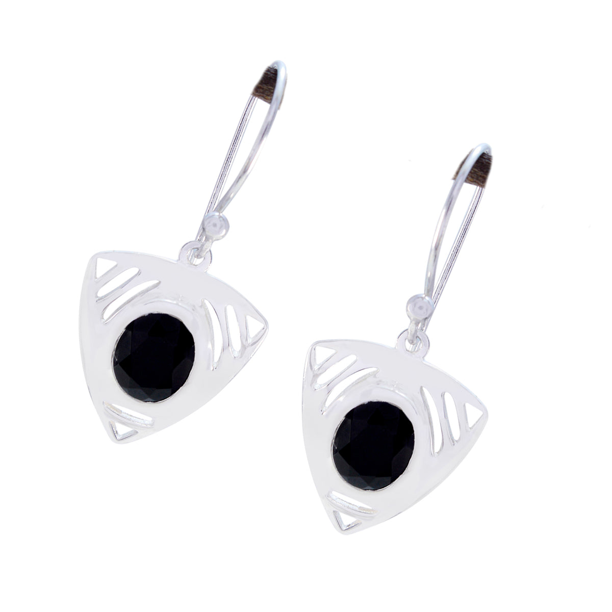 Black-Onyx-Spanish-Nora-Solitaire-Dangle-Black-92.5-Silver-Earring