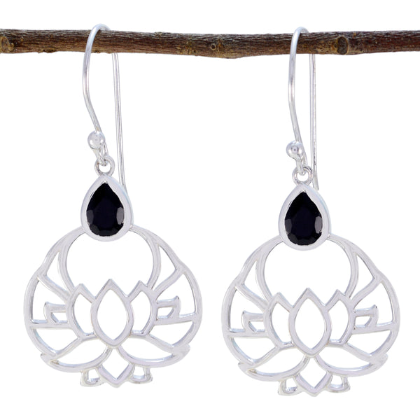 Black-Onyx-Spanish-Jiwoo-Solitaire-Dangle-Black-925-Sterling-Silver-Earring