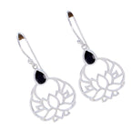 Black-Onyx-Spanish-Jiwoo-Solitaire-Dangle-Black-925-Sterling-Silver-Earring