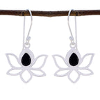 Black-Onyx-French-Olivia-Solitaire-Dangle-Black-92.5-Silver-Earring