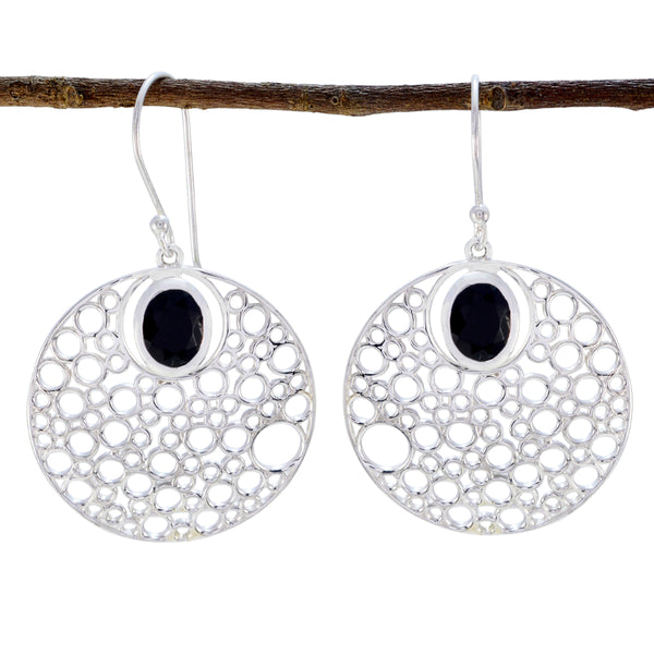 Black-Onyx-German-Pauline-Solitaire-Dangle-Black-Sterling-Silver-Earring
