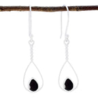 Black-Onyx-Egyptian-Savannah-Solitaire-Dangle-Black-Silver-Earring