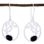 Black-Onyx-American-Scarlett-Solitaire-Dangle-Black-Silver-Earring