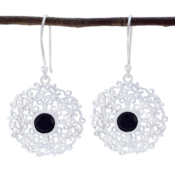 Black-Onyx-Middle-Eastern-Marie-Solitaire-Dangle-Black-925-Sterling-Silver-Earring