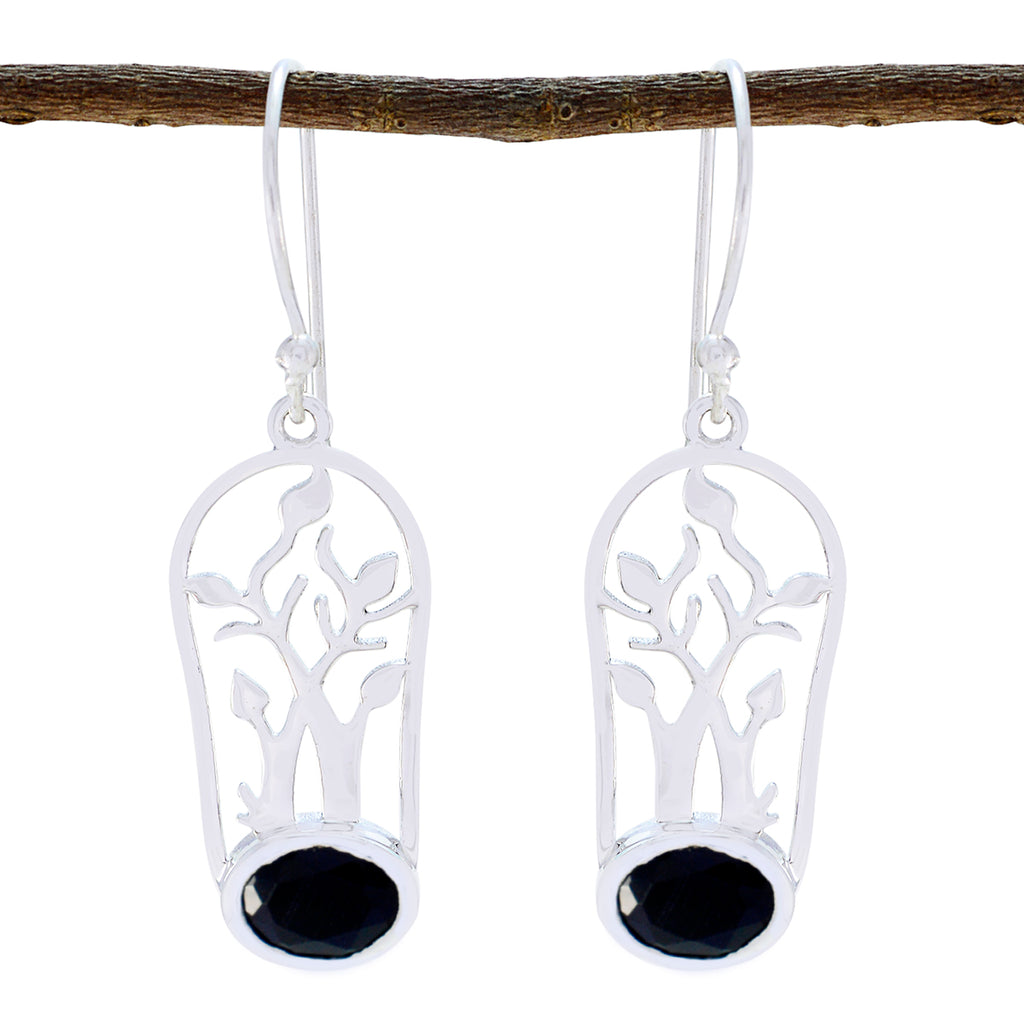 Black-Onyx-Egyptian-Pauline-Solitaire-Dangle-Black-925-Sterling-Silver-Earring