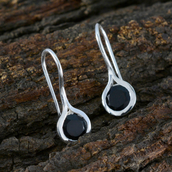 Black-Onyx-French-Hannah-Solitaire-Dangle-Black-Silver-Earring