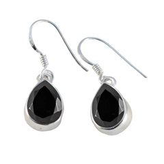 Black-Onyx-Latin-American-Hye-jin-Solitaire-Dangle-Black-Sterling-Silver-Earring