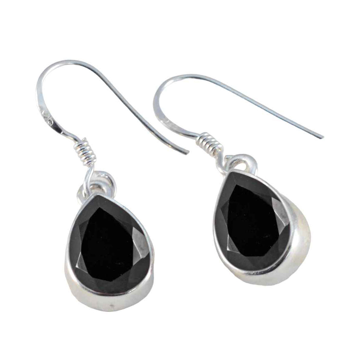 Black-Onyx-Latin-American-Hye-jin-Solitaire-Dangle-Black-Sterling-Silver-Earring