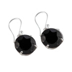 Black-Onyx-Italian-Stella-Solitaire-Dangle-Black-Silver-Earring