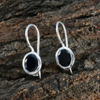 Black-Onyx-Middle-Eastern-Mei-Solitaire-Dangle-Black-Silver-Earring
