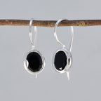 Black-Onyx-Middle-Eastern-Mei-Solitaire-Dangle-Black-Silver-Earring