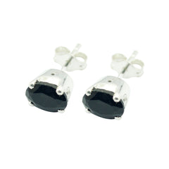 Black-Onyx-Australian-Victoria-Solitaire-Stud-Black-92.5-Silver-Earring